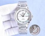 Replica Omega De Ville White Dial Silver Case Steel Strap Citizen Watch 40mm